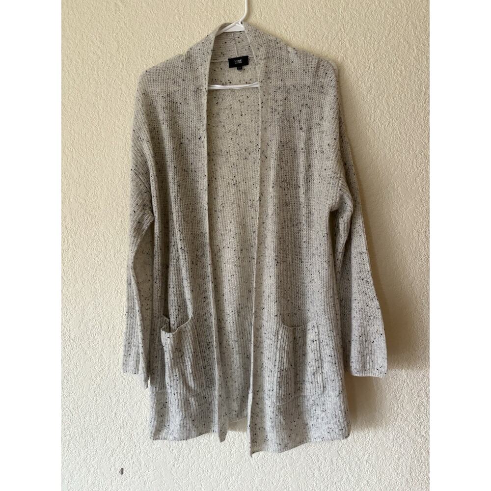 Line The Label 100% Cashmere Long Cardigan Sweater Size Small Beachy Basic